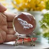 HDCRYSTALGIFTS 3D Laser Butterfly Crystal Ball Paperweight Glass Sphere Figurines
