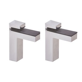 Euro Tische Shelf Holder Glass Shelf Support - Sturdy Shelf Brackets for Glass and Wooden Floors - Various Designs (Pack of 2)