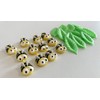 12 Gorgeous Sugar Bees & 12 Green Wafer Leaves- Edible,