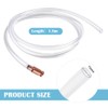 Siphon Hose with Hose Clamp,1.8mx15mm Automatic Transfer Gas Siphon Pump,Multi-Purpose