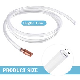 Siphon Hose with Hose Clamp,1.8mx15mm Automatic Transfer Gas Siphon Pump,Multi-Purpose Shaker Siphon Kit for Rapid Transporting Liquid