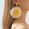 ALRNBY Big Sunflower Statement Earrings for Women Pretty Dangle Stud