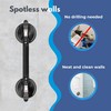 Heavy Duty Grab Bar with Large Suction Cups for Shower