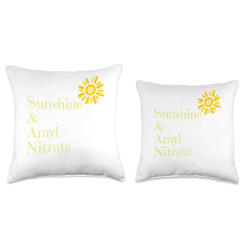 Fun Graphic-Sunshine & Amyl Nitrate Throw Pillow