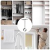 sourcing map 4 Pcs Ceiling Mount Bracket, Wardrobe Pipe Bracket,