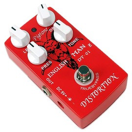 pigtone Pedal de efectos de guitarra PP-24 Classic Distortion analógico 9V True Bypass