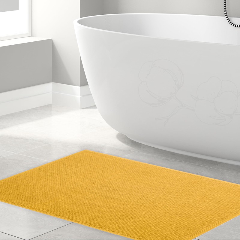 Hammetex 100% Cotton Non-Slip Bath Mat, 43 x 61 cm