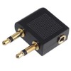 KAUMO Airplane Earphone Jack Converter Adapter, 3.5mm Dual Jack Converter,