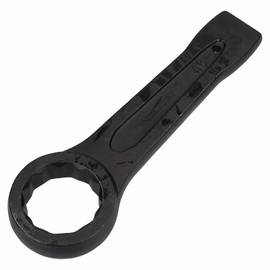 TOP-VIGOR 36 mm Slogging Ring Spanner Striking Straight Handle Box End Wrench Metric Single Ring Flat Spanner Slogging Wrenches for Various Hex Head Bolt