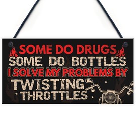 RED OCEAN Motorbike Motor Cycle Bike Gifts Man Cave Garage Door Plaque Gifts For Dad Brother Grandad