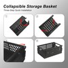 Daixers 6 Pack Mini Foldable Small Plastic Baskets for Organizing