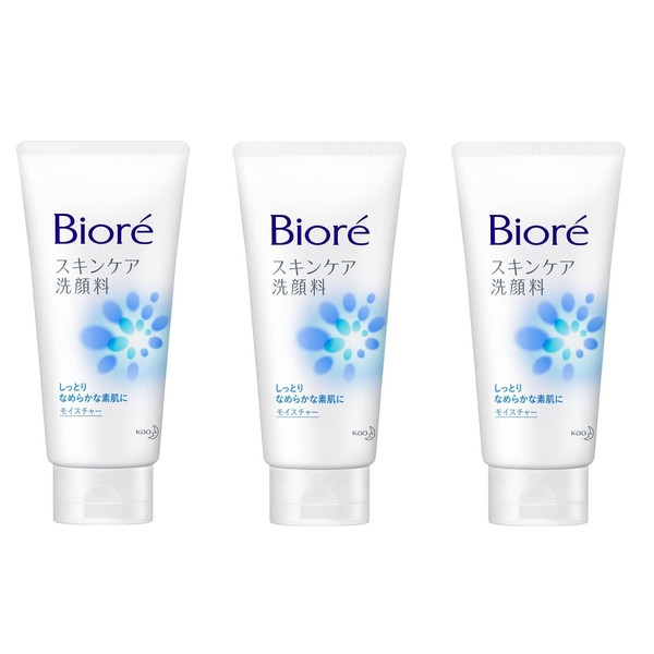 Biore Skin Care Facial Cleanser, Moisture, 4.6 oz (130 g), Set of 3