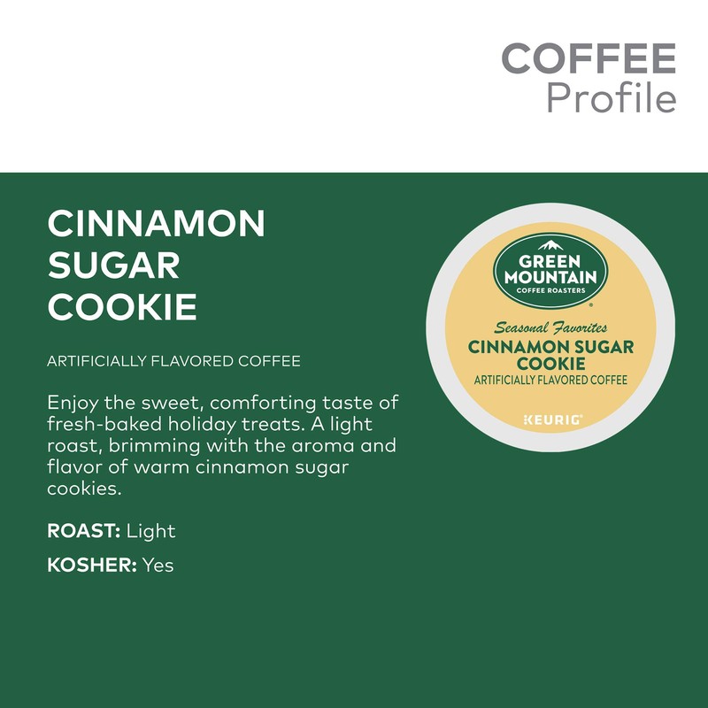 Green Mountain Coffee Roasters light roast Pod Cinnamon Sugar Cookie