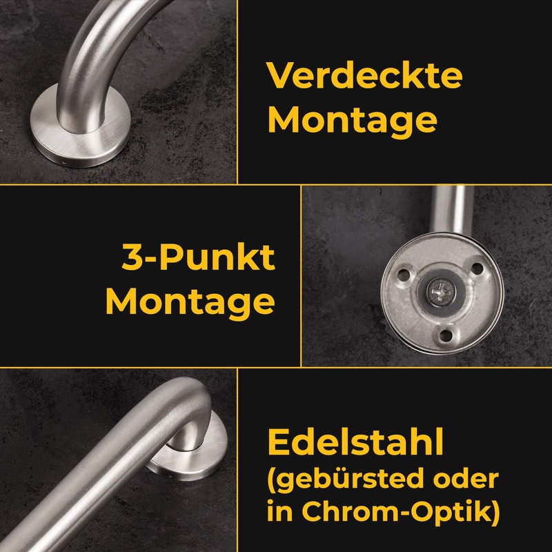 STAHLIA® Grab Rail for Showers Handle Diameter 25 mm Bathroom