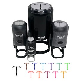 Pixel Miner Pickaxe RPG Video Games Self-Inking Rubber Stamp Ink Stamper for Stamping Crafting Planners - 3/4 Inch Small - Black Ink