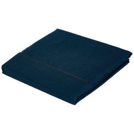 Douceur d'Intérieur, Lina Cotton Bolster Pillowcase., Cotton, midnight blue, 85 x 185 cm