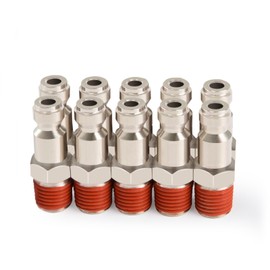 ChillWaves Automotive T-Style Air Plug, 1/2" NPT Male Pneumatic Plugs, Air Compressor Accessories Fittings(5-PACK)