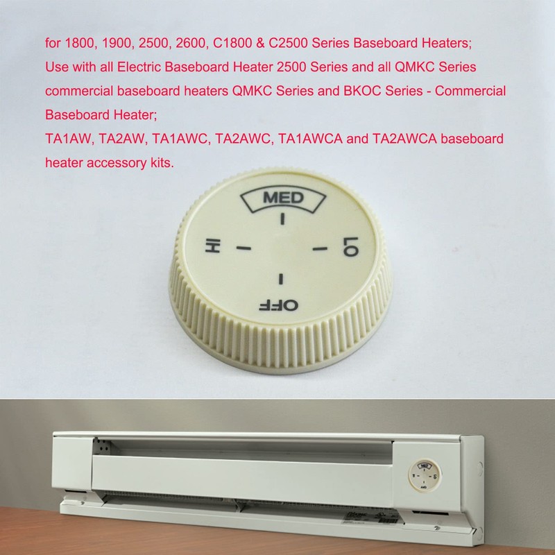 2PCS Baseboard Heater Thermostat Temperature Control Dial Knob Replacement Base