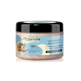 L'Erboristica Athena's - Scrub Corpo Idratante e Vellutante - Crema Corpo Esfoliante e Levigante con Olio di Cocco, Olio di Monoi e Granuli di Albicocca - 200 ml