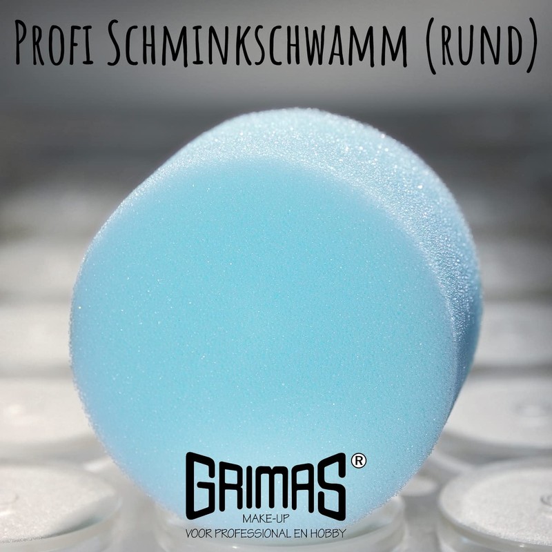 Grimas Professional Makeup Sponge, Round, 6 x 6 x 3