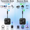 2025 Bluetooth 5.4 Transmitter Receiver, 2-in-1 Wireless Audio Adapter for