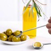 6 Pieces Long Handle Pickle Fork Olive Spoon with Drain