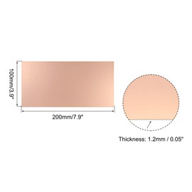 PATIKIL FR4 Single Side Copper Clad, 5 Pack 200 x 100 x 1.2mm PCB Laminate Circuit Board