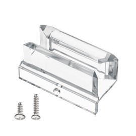 Shuisen Sliding Shower Door Bottom Guide with Screw for 3/8 in Glass Sliding Doors, Clear Acrylic Frameless Door Track Guide for Bathtub Shower Glass, Shower Door Replacement Parts Bottom Guide