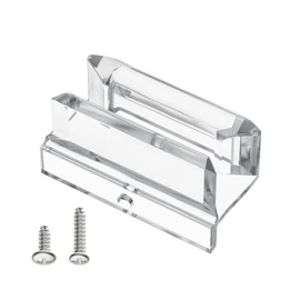 Shuisen Sliding Shower Door Bottom Guide with Screw for 3/8 in Glass Sliding Doors, Clear Acrylic Frameless Door Track Guide for Bathtub Shower Glass, Shower Door Replacement Parts Bottom Guide
