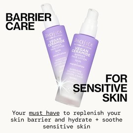 Pacifica Hidratante facial – Loción facial vegana de reparación de barrera de ceramida, hidratante, para piel seca, probada por dermatólogos, segura p