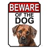 SHAWPRINT BEWARE OF THE DOG METAL GATE SIGN RHODESIAN RIDGEBACK