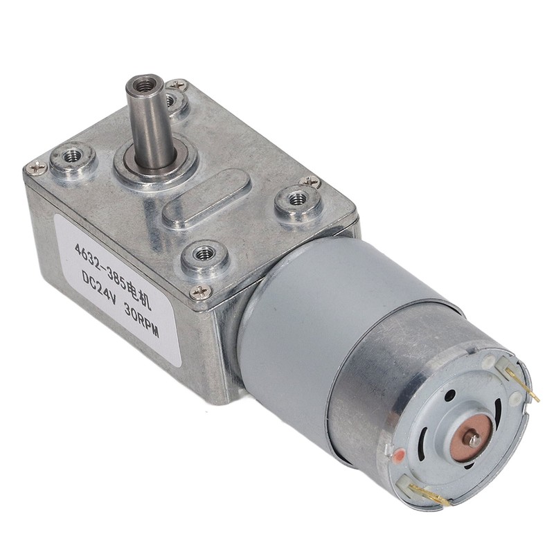 30RPM DC Worm Gear Motor Self Locking Function Rectangular Speed