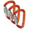Trango - Superfly EVO Screwlock Carabiner, Orange, 3 Pack