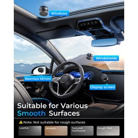 MRGLAS Upgraded 360° Adjustable Vacuum Magnetic Phone Holder Stand[Strongest Suction & Ultra Magnetic] Car Phone Mount for MagSafe Suction Cup, Compatible with Car/Gym/Mirror/Smooth Surface