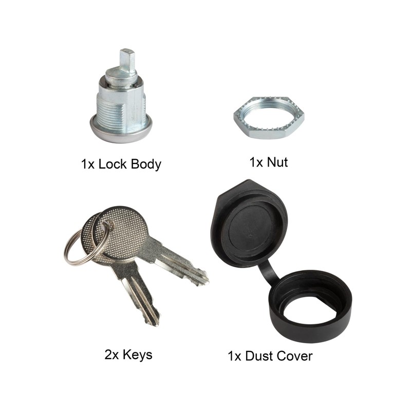 1 Pack Truck Tool Box Lock Replacement with Dust Cover,