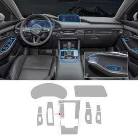 FDAIUN for Mazda3 Enclave 2019-2024 Precut Car Paint Protective Film 8.5Mil TPU PPF HD Film Scratch Protector Interior Accessories (Gearshift One Button)