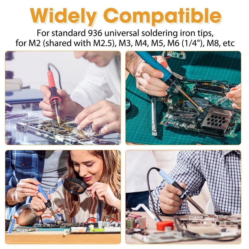 Soldering Iron Tips for Threaded Inserts M2 M3 M4 M5