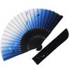 [Fashionable kimono Iroha] Men's Cloth Fan, Fan Bag Set, Dyed