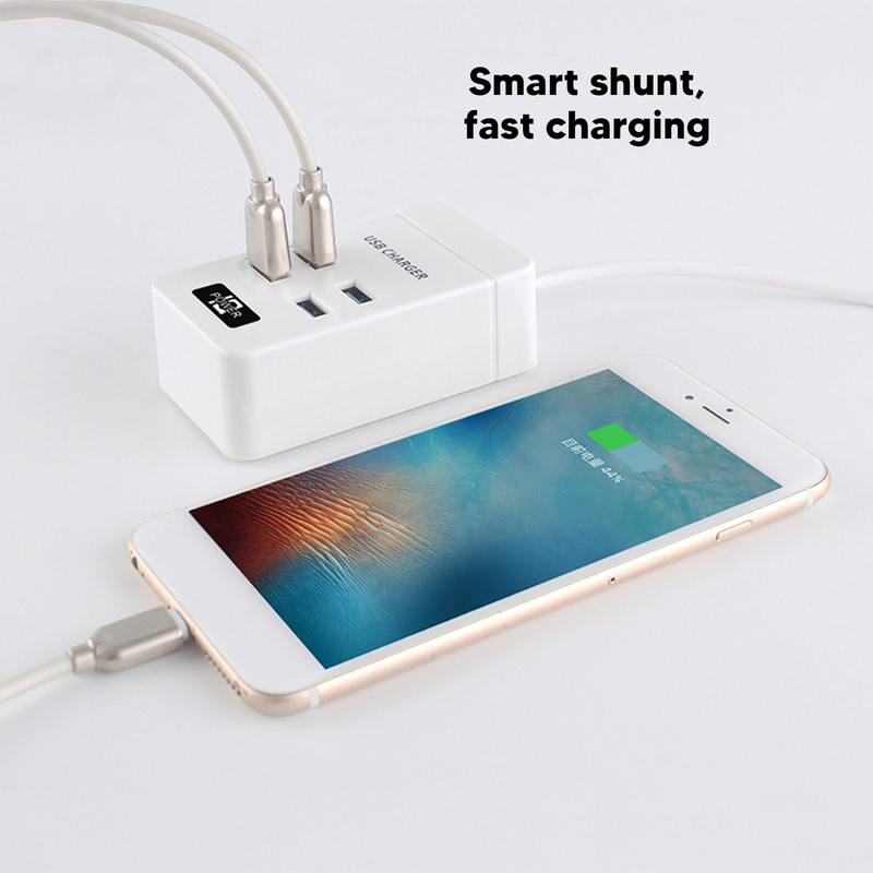 USB Socket Outlet Smart Fast Charging Multifunctional Portable White Small
