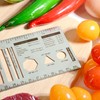 UPTTHOW Culinary Ruler Stainless Streel Mini Cutting Reference Template Cooking