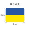 Generisch Set of 8 Ukraine Flag Stickers | Car Sticker