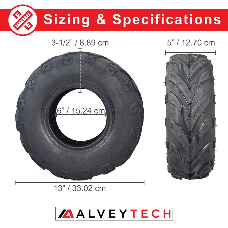 AlveyTech 145/70-6 V-Tread Tire - For the Monster Moto/Mega Moto