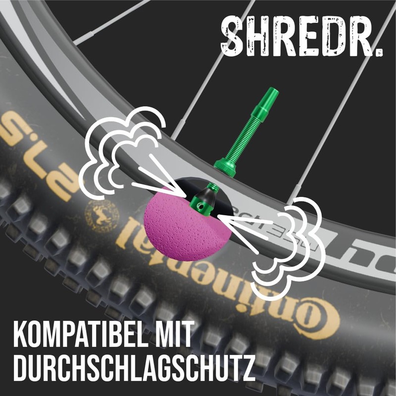 Shredr. Tubeless Valve Set | Presta Valves for Tubeless Tyres