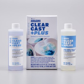 Alumilite Amazing Clear Cast Plus [8 oz A + 8 oz B (16 Ounces) 2 Part Kit] UV Resistant Plastic Coating & Casting Epoxy Resin for Countertops, Cups, Tumblers & Crafts, High-Gloss Liquid Glass Finish