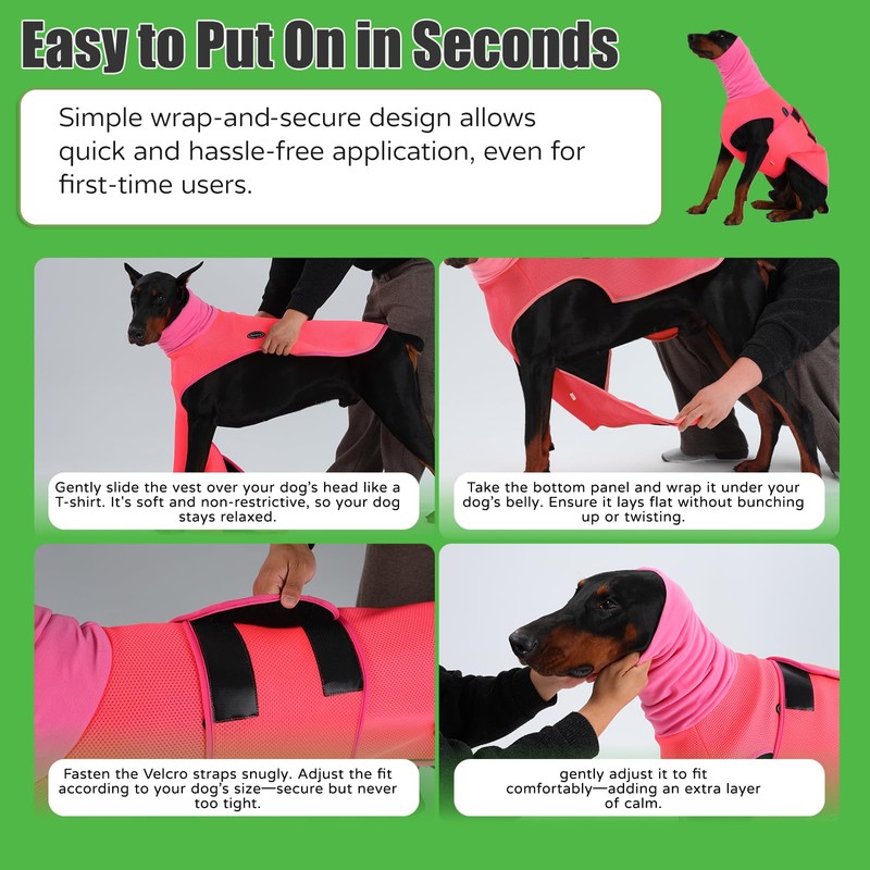 Spajoy Dog Anxiety Vest with Hood, Soft Thunder Jacket for