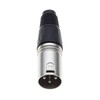 Keple 3 Pole XLR Plug, Black - Male Audio Mic