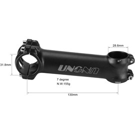 BESNIN 7 Degree Bicycle Stem 31.8 mm 130 mm MTB Stem Handlebar Riser for Road Bike, Mountain Bike, MTB, BMX, Cycling