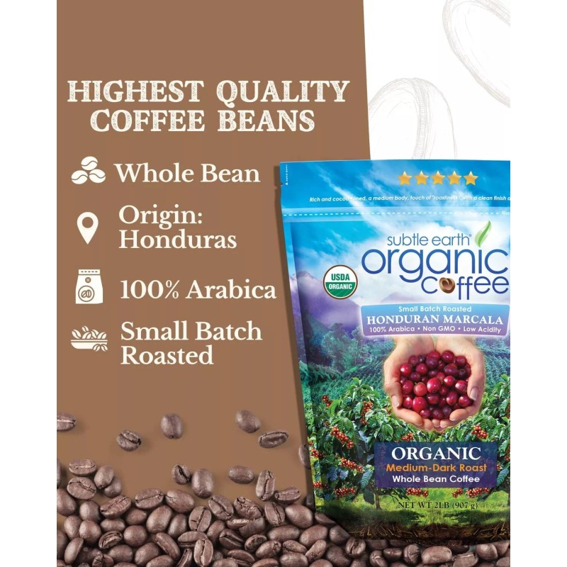 Cafe Don Pablo Subtle Earth Organic Coffee - Medium-Dark Roast