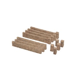 NOCH Plastic Garden Wall Detailed Model Building Wall 12 Pieces for Gauge H0