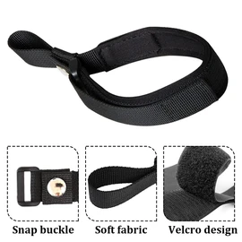 Safety Wrist Strap for Retractable Dog Lead, Black Adjustable Hands-Free Wrist Strap, Short Anti-Dislodging Dog-Walking Leash for Small to Large Dogs (Black, 50cm)